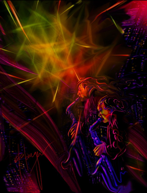 Sax and the City 2, Music art by DC Langer